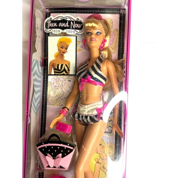 NIB 2008 1959-2009 Then &and Now Bathing Suit Barbie Fashion Doll - Picture 6 of 6